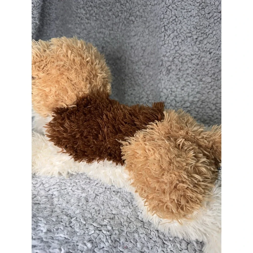 Vintage Kellytoy Brown White Floppy Puppy Dog Plush Stuffed Animal 16